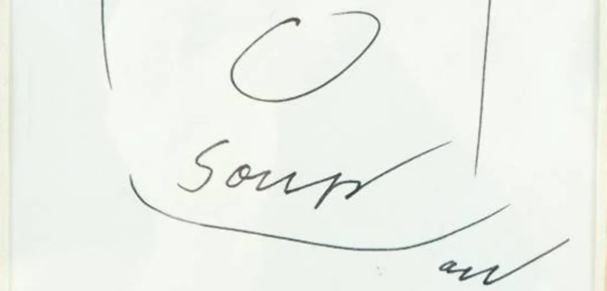 Andy Warhol (1928 Pittsburgh - 1987 New York), Original-Zeichnung mit Autogramm, Filzstift/Papier, wohl 1968 | Foto: © Wersching (Detail)