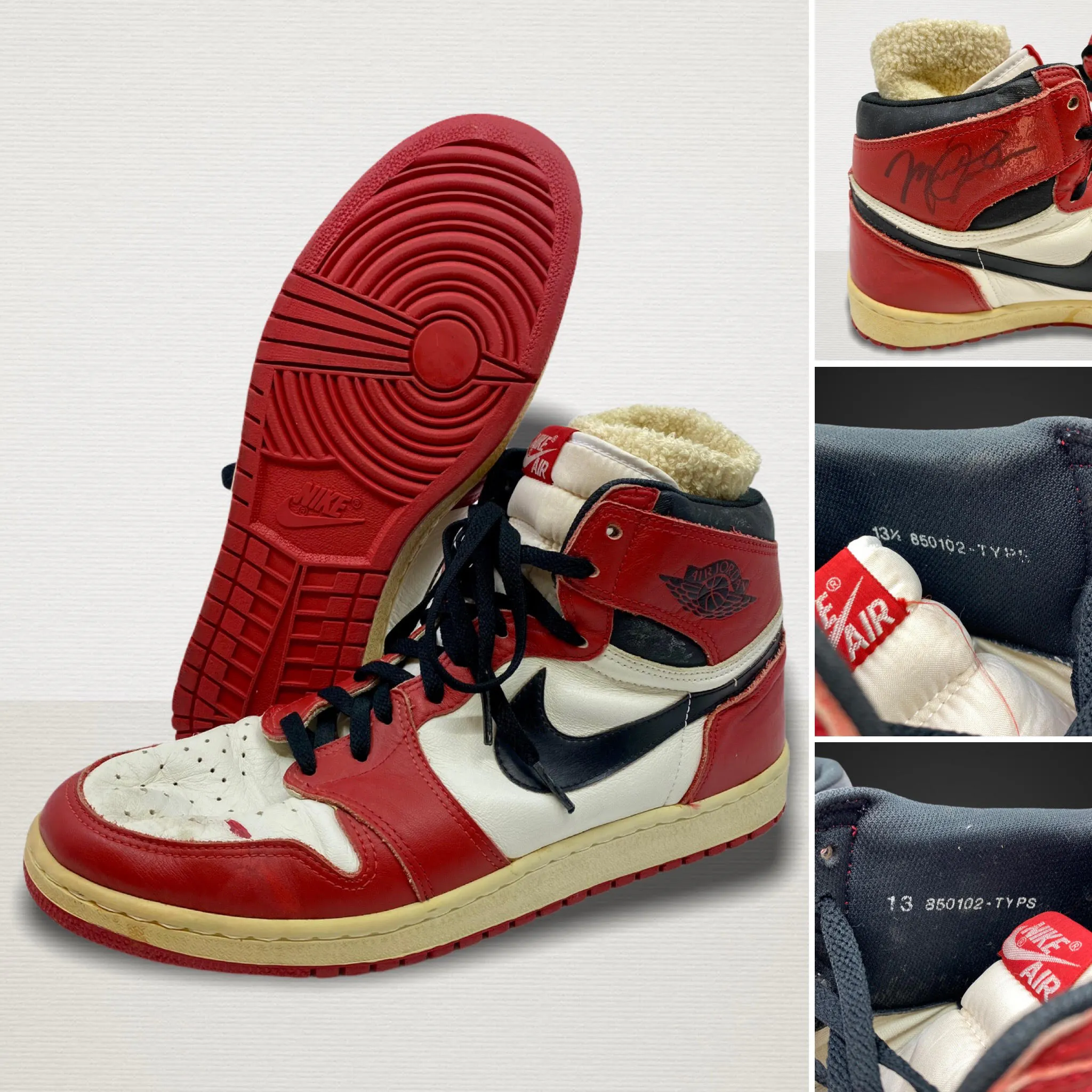 1984-85 Michael Jordan Chicago Bulles Rookie Game-Used & Dual Autographed. © Grey Flannel Auctions