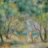 Pierre-Auguste Renoir, ‘La Promenade au Bord de la Mer (Le Bois de la Chaise Noirmoutier)’, oil on canvas, 66.2 x 81.4 cm, c. 1892. Photo © Sotheby’s