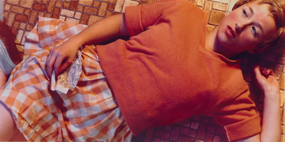 Cindy Sherman (*1954), „Untitled #96“, 1981, Farbkopplerdruck, 61 x 121,9 cm. Foto via Christie’s (Detail)
