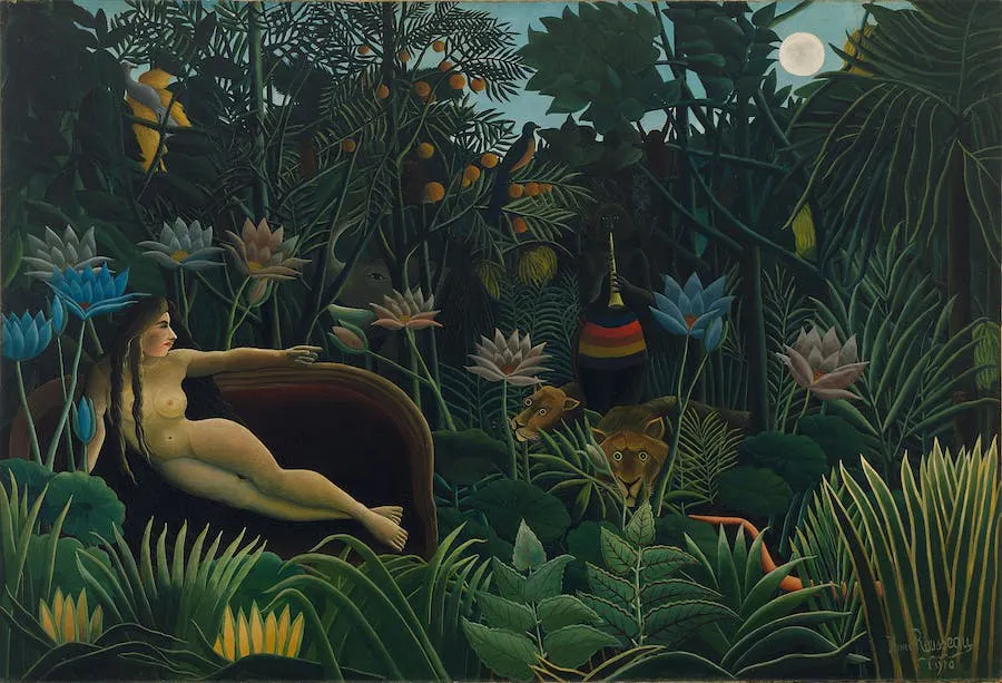 Tapisserie Murale Henri Rousseau - La Jungle équatoriale (Grande, Horizontale, 100% Polyester)