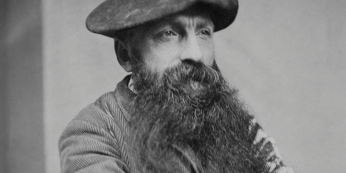 Porträtfotografie von Auguste Rodin. Foto gemeinfrei (Detail)