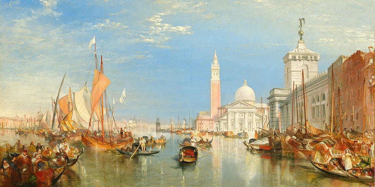 Venise - La Dogana et San Giorgio Maggiore, vers 1834, huile sur toile, 91,5 x 122 cm, National Gallery of Art, Washington D.C. Image du domaine public