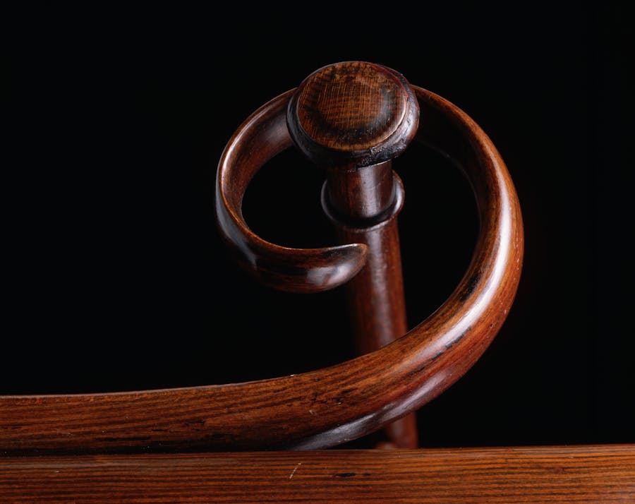 Curved wood decoration on a piece of furniture by Michael Thonet, 19th century, private collection. Photo by Araldo de Luca / Corbis via Getty Images 