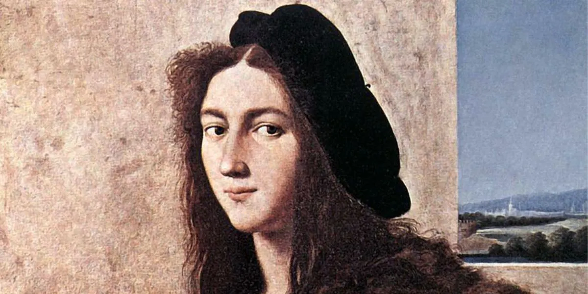 Raffael, Porträt eines jungen Mannes, 1514, Öl/Holz. Foto gemeinfrei (Detail)