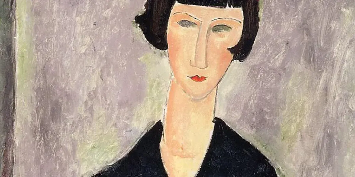 Amedeo Modigliani, Portrait de Fernande Barrey, vers 1917, collection privée. Photo du domaine public (détail)
