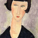 Amedeo Modigliani, Portrait de Fernande Barrey, vers 1917, collection privée. Photo du domaine public (détail)

