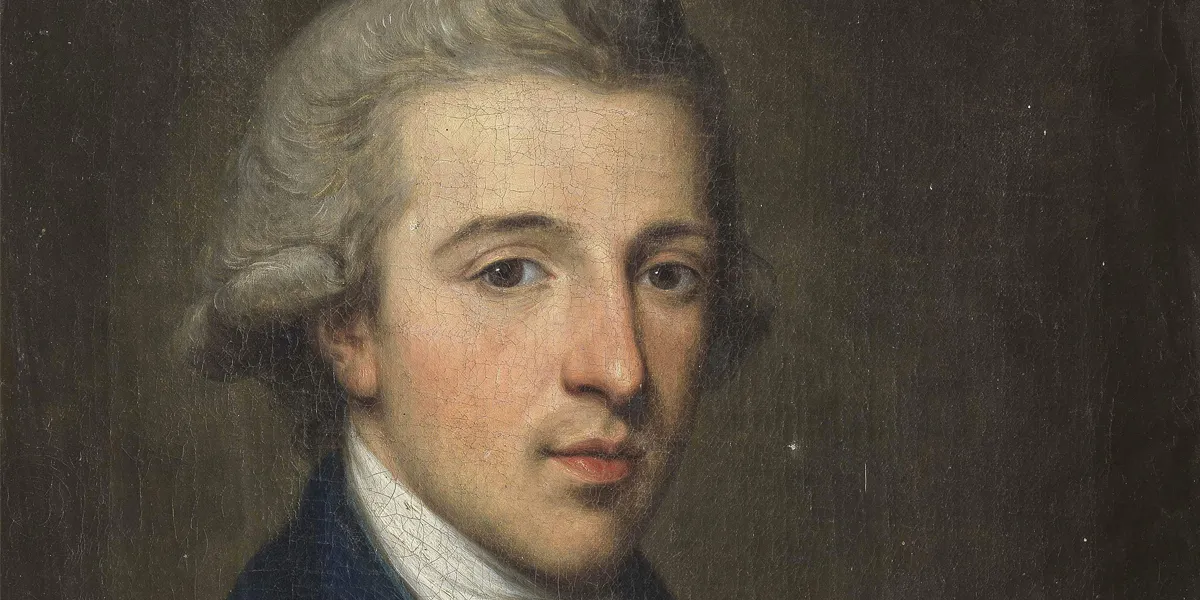 Angelika Kauffmann (1741-1807), 'Portrait of Sir James Graham', 1784, olja på duk, 62,3 x 47,6 cm (detalj). Foto © Bonhams