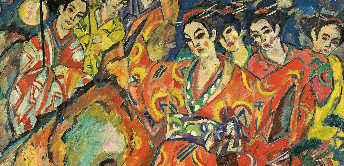 Georg Tappert (1880 Berlin 1957), "Geisha-Revue", olio su tela, firmato, 1911/13 | Foto: © Grisebach (Dettaglio))