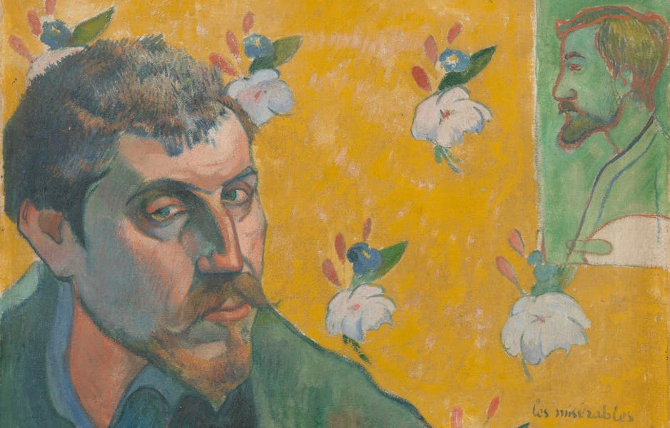 Paul Gauguin, ‘Self-portrait with Portrait of Émile Bernard (Les misérables)’, 1888, oil on canvas, 44.5 cm x 50.3 cm, Van Gogh Museum, Amsterdam (Vincent van Gogh Foundation). Photo: Wiki Commons