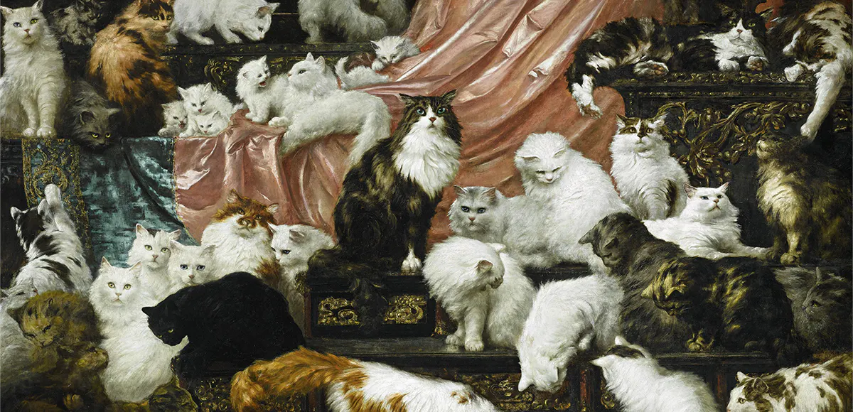 Carl Kahler (1856-1906), "My Wife's Lovers", 1891, Öl/Lwd., 182 x 259 cm, Privatbesitz | Foto: gemeinfrei (Detail)