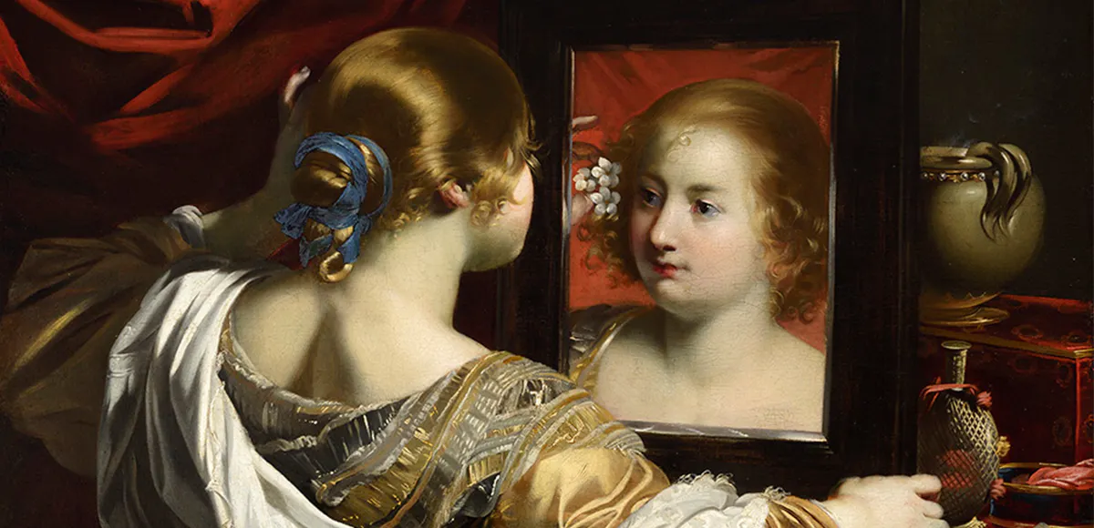 Nicolas Regnier, Jeune femme à sa toilette, Vanité (détail), 1626, image © Alain Basset, Sdegroisse, Musée des Beaux-Arts de Lyon