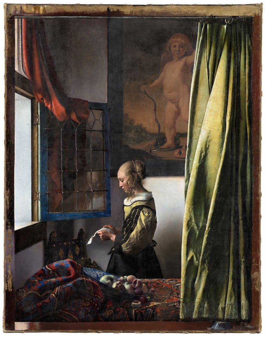 Johannes Vermeer, Girl Reading a Letter at the Open Window, 1657-59. Condition after the restoration. © Gemäldegalerie Alte Meister, Staatliche Kunstsammlungen Dresden. Photo: Wolfgang Kreische