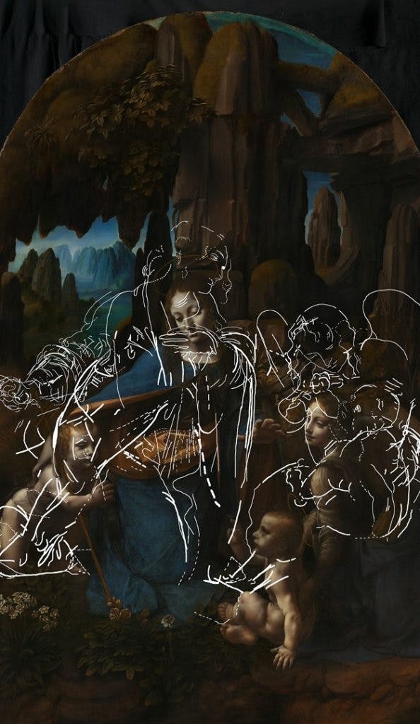 Hidden Drawings Found Underneath a Da Vinci Painting