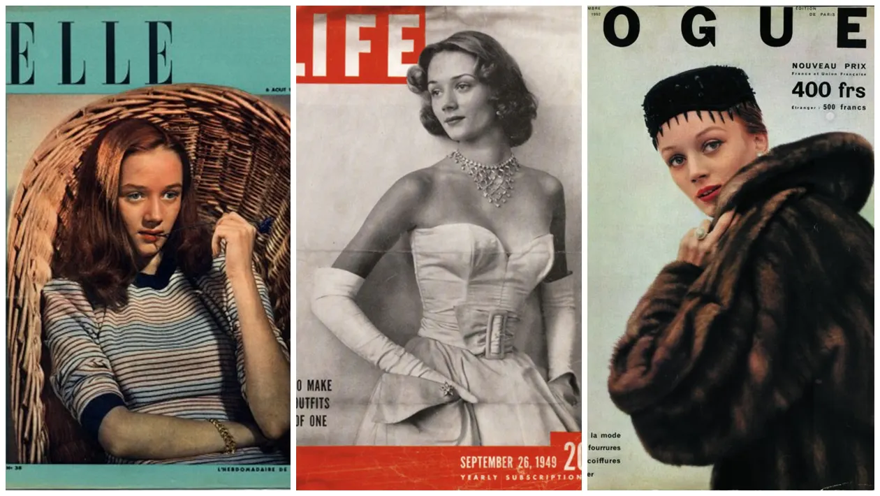Niki de Saint Phalle haciendo de modelo en la portada de varias revistas. Imágenes vía: Pinterest