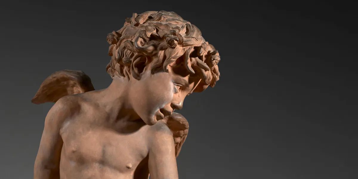 Jean-Baptiste Carpeaux (Valenciennes, 1827 - Courbevoie, 1875), L'Amour blessé, terre cuite, H 75cm. Photo © Artcurial (détail)