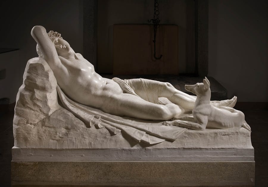 Antonio Canova (1757 Possagno - 1822 Venice), Sleeping Endymion, 1819-22, marble, Chatsworth House, Derbyshire. Public domain photo
