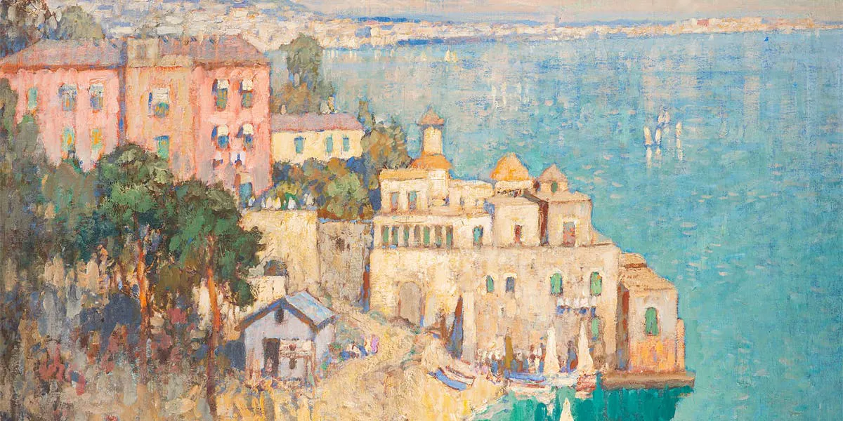 Konstantin Ivanovich Gorbatov, Posillipo, Naples, 1926, huile sur toile, image © Shapiro Auctions