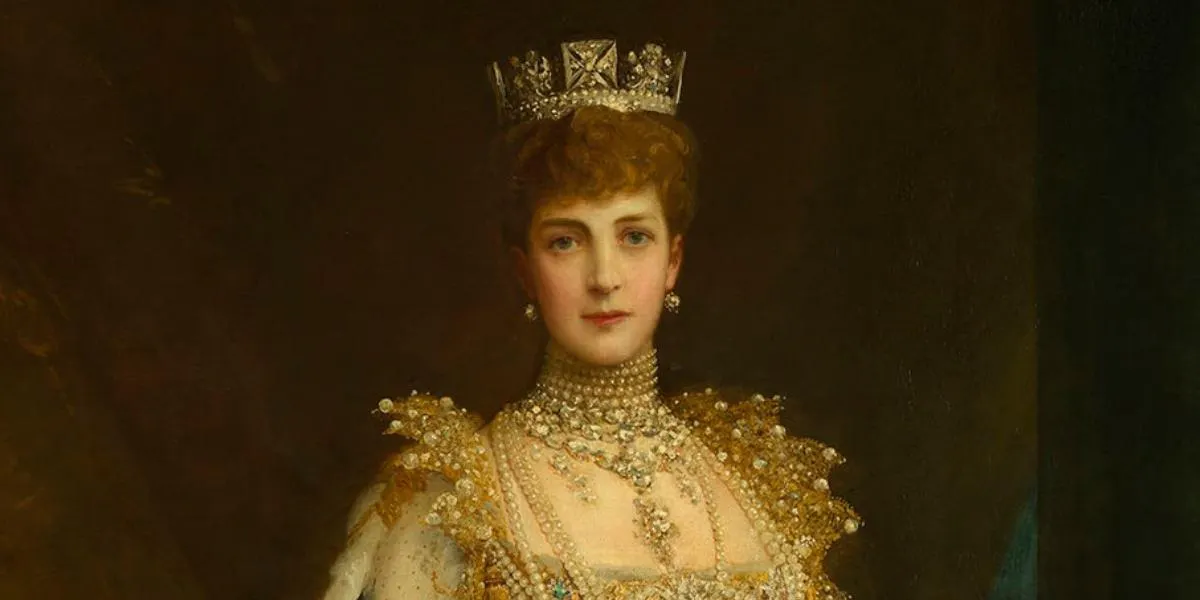 Luke Fildes, Alessandra di Danimarca. 1905, olio su tela. Immagine di pubblico dominio (dettaglio)
