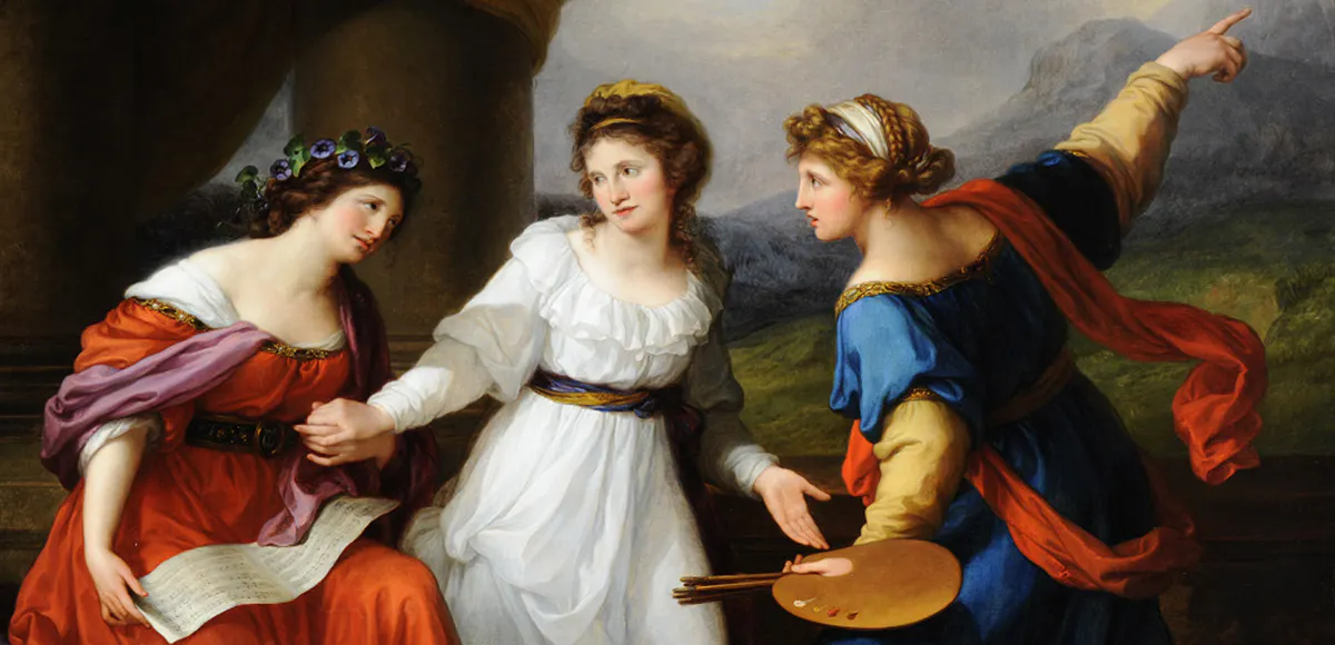 Angelica Kauffmann (1741-1807), Al crocevia tra pittura e musica, 1792. Foto via Wikipedia