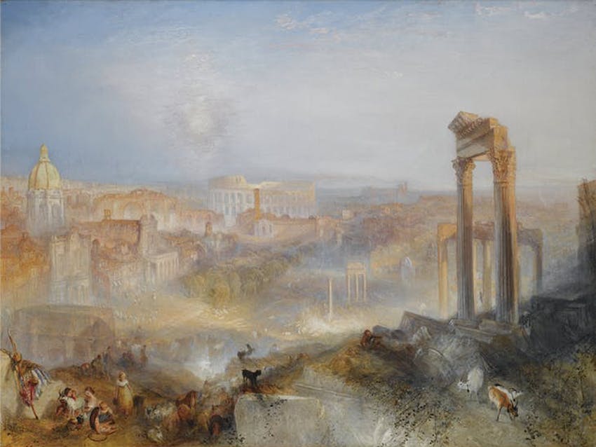 William Turner, Modern Rome, Campo Vaccino, 1839. Vendu chez Sotheby's Londres en 2010 pour 36 M€, image © Sotheby's