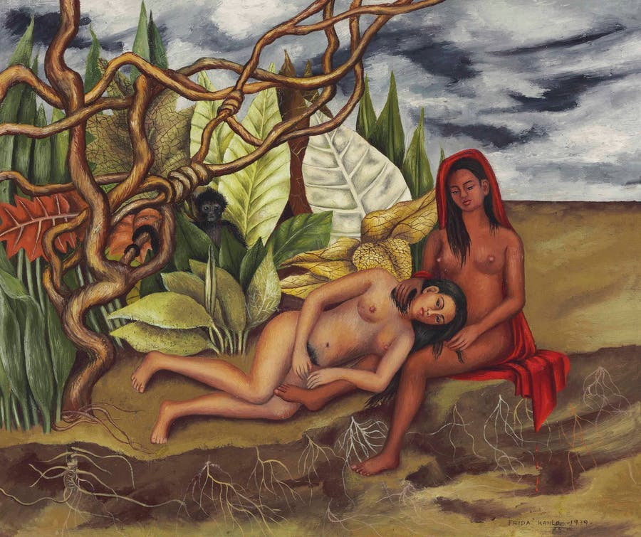 On 12 May 2016, a new auction record was set for Frida Kahlo when the painting 'Dos desnudos en el bosque (La tierra misma)', from 1939, was sold for £5.48 million at Christie's. Photo: Christie’s via Barnebys Price Bank
