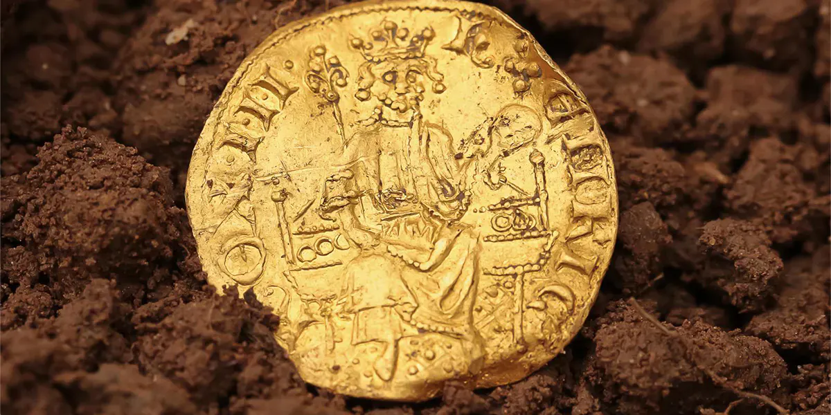 Enrico III (1216-1272), moneta da 20 penny d'oro, coniata il 16 agosto 1257, Londra, Willem FitzOtto di Gloucester (orefice del re). Foto © Spink & Son (dettaglio)