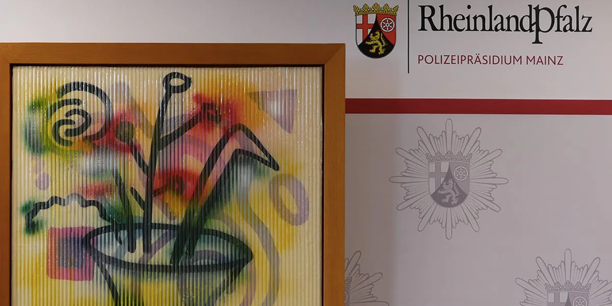 Sigmar Polke, 'Vasen Linsenbild' (detail). Photo © Police Headquarters Mainz