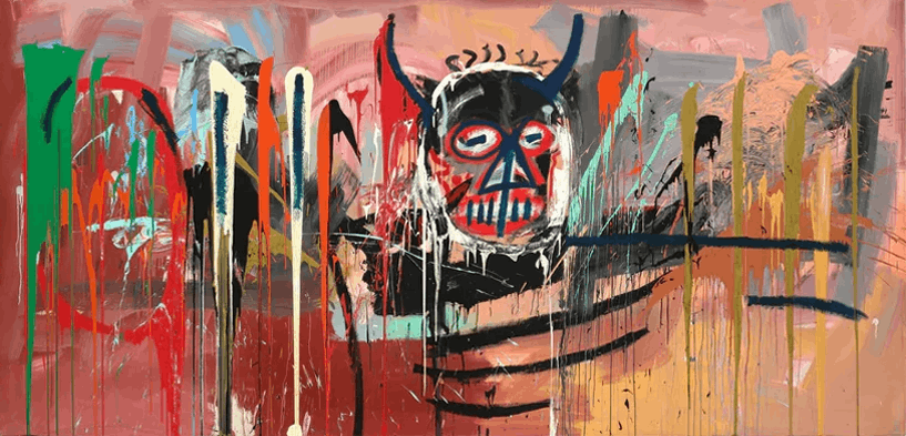 Jean-Michel Basquiat, Untitled, signé, 1982, acrylique et peinture en spray sur toile. Photo © Phillips 