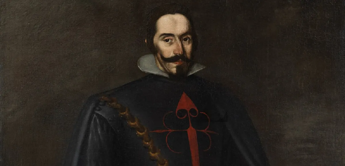 CÍRCULO DE VELÁZQUEZ. Retrato de don Manuel de Fonseca y Zúñiga, IV Conde de Monterrey (detalle). Óleo sobre lienzo. Imagen vía: Durán Arte y Subastas