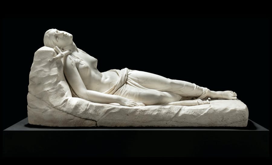 Antonio Canova (1757 Possagno - 1822 Venice), Maddalena Giacente (Recumbent Magdalene), 1819-22, marble, 75 x 176 x 84.5 cm. Photo © Christie's