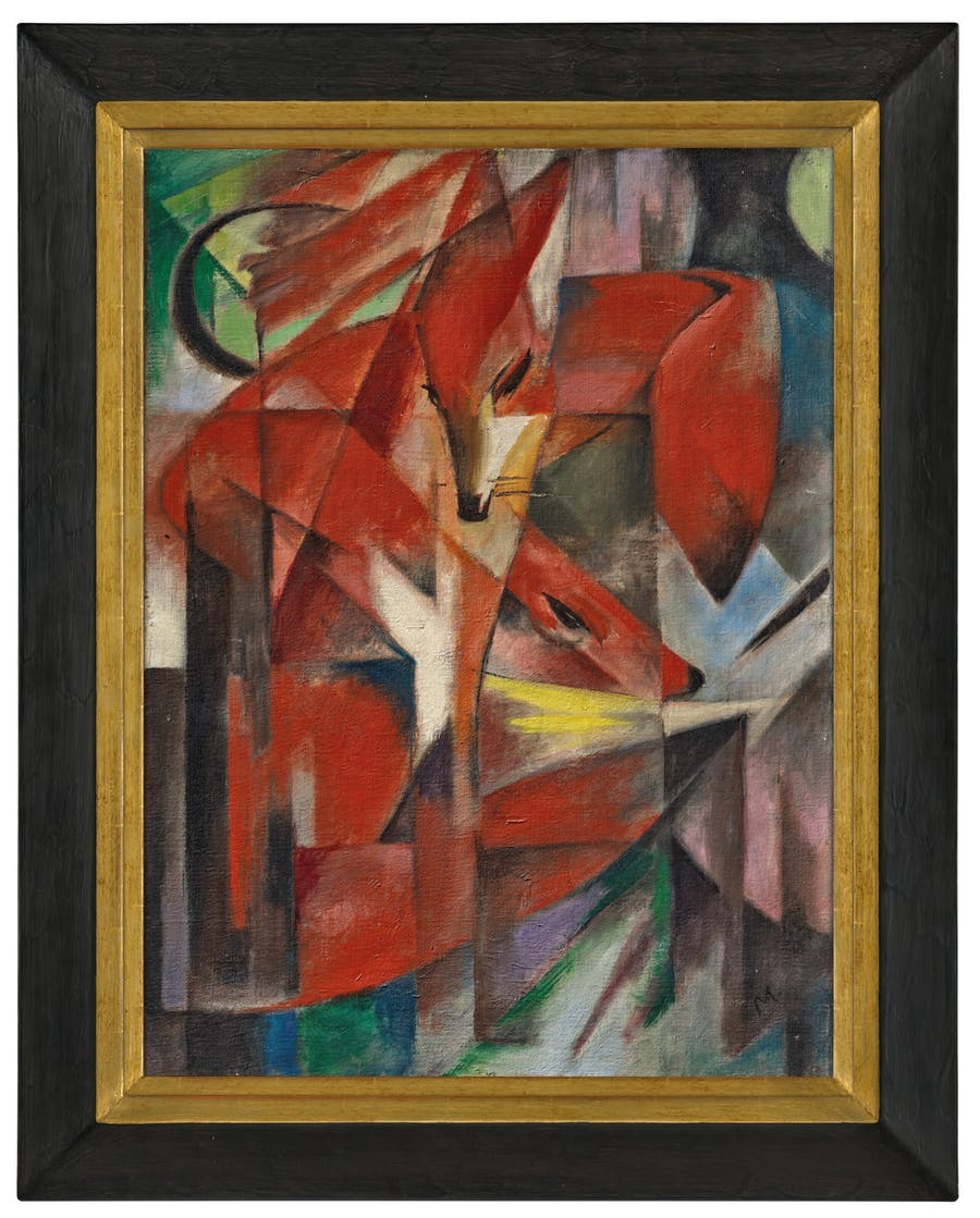 Franz Marc (1880-1916), 'The Foxes', 1913, oil on canvas, signed, 88.3 x 66.4 cm. Photo © Christie's
