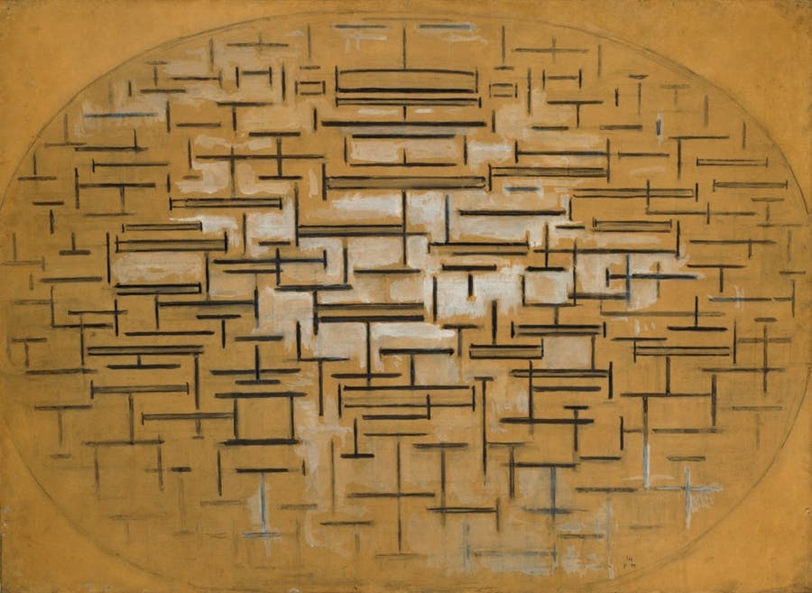 Piet Mondrian, Océan 5, 1915, charcoal and gouache on paper, Peggy Guggenheim collection, image via Wikimedia Commons