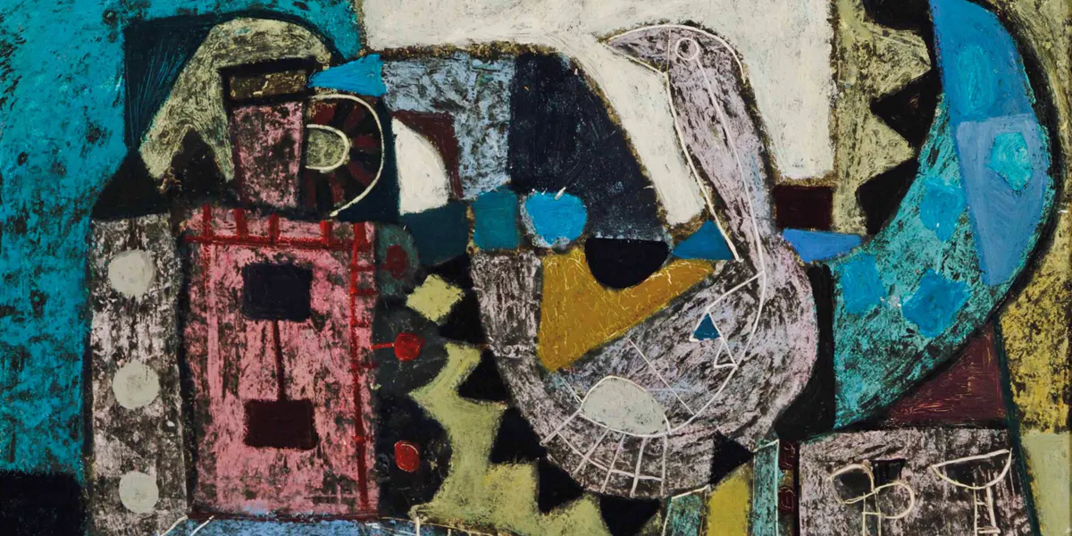 Agustín Úbeda (1925-2007), Untitled, oil on canvas signed. Image © Christie's (detail)