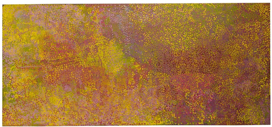 Emily Kame Kngwarreye, Summer Celebration. 1991, synthetic polymer paint on canvas. Sold for $596,000. Image © Sotheby's
