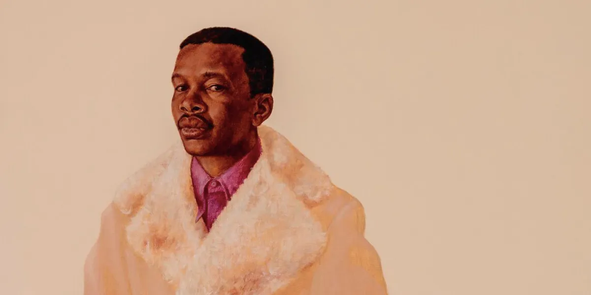 Barkley L. Hendricks, ‘North Philly Niggah (William Corbett)’, 1975, oil and acrylic on canvas, 182.9 x 121.9 cm (detail). Photo © Sotheby’s