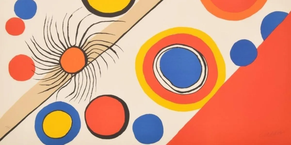 Alexander Calder, "Nid d'araignée", signierte Lithografie | Foto: © Palm Beach Modern Auctions (Detail)