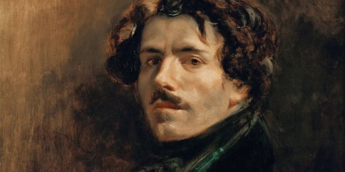 Eugène Delacroix, Autoritratto con gilet verde (dettaglio), 1837, olio su tela, foto CCØ