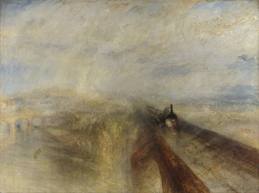 Rain, Steam and Speed – The Great Western Railway, 1844, olio su tela, 91 x 121.8 cm, National Gallery, London. Immagine di dominio pubblico