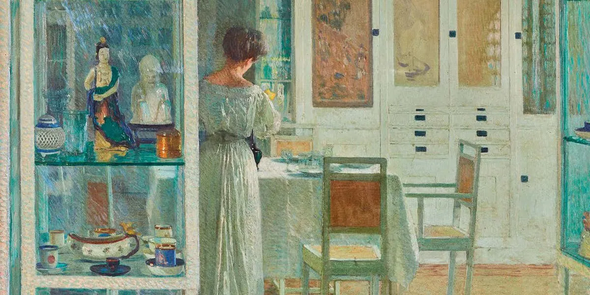 Carl Moll (1861-1945), Weissen Interieur (White interior), 1905, oil on canvas (detail). Photo © Freeman's