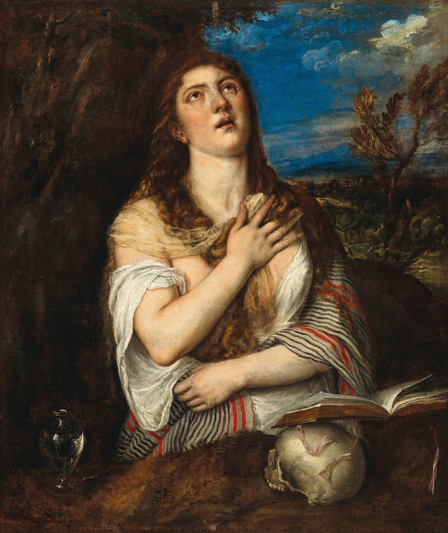 Titian, ‘Penitent Magdalene’, oil on canvas 115 x 96.7 cm, estimate € 1-1.5m at Dorotheum. Image © Dorotheum 