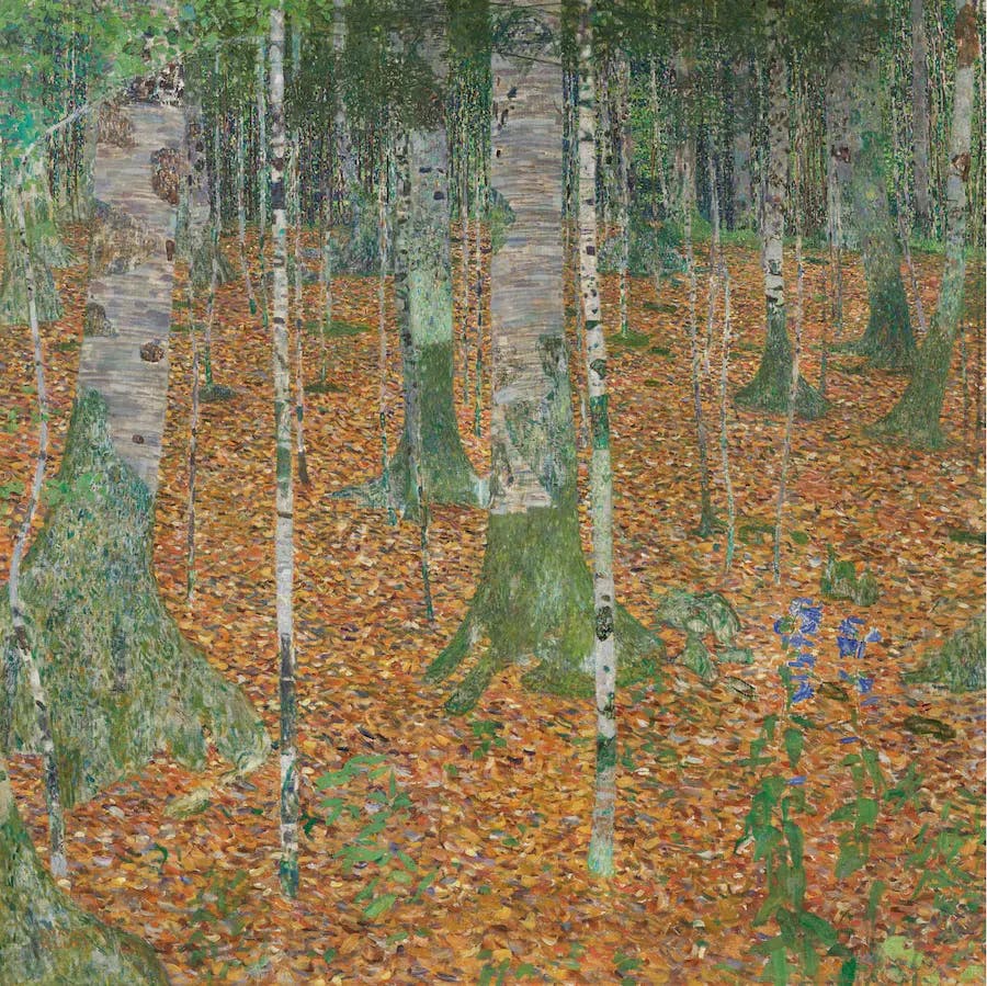 Gustav Klimt ((1862-1918), Birkenwald, 1903, signé, huile sur toile, 110,1 x 109,8 cm. Image © Christie's