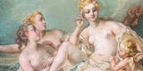 Paul Baudry (1828-1886), Venus and Cupid, signed, oil on canvas, 50 x 81 x 2 cm. Image © Catawiki (detail)

