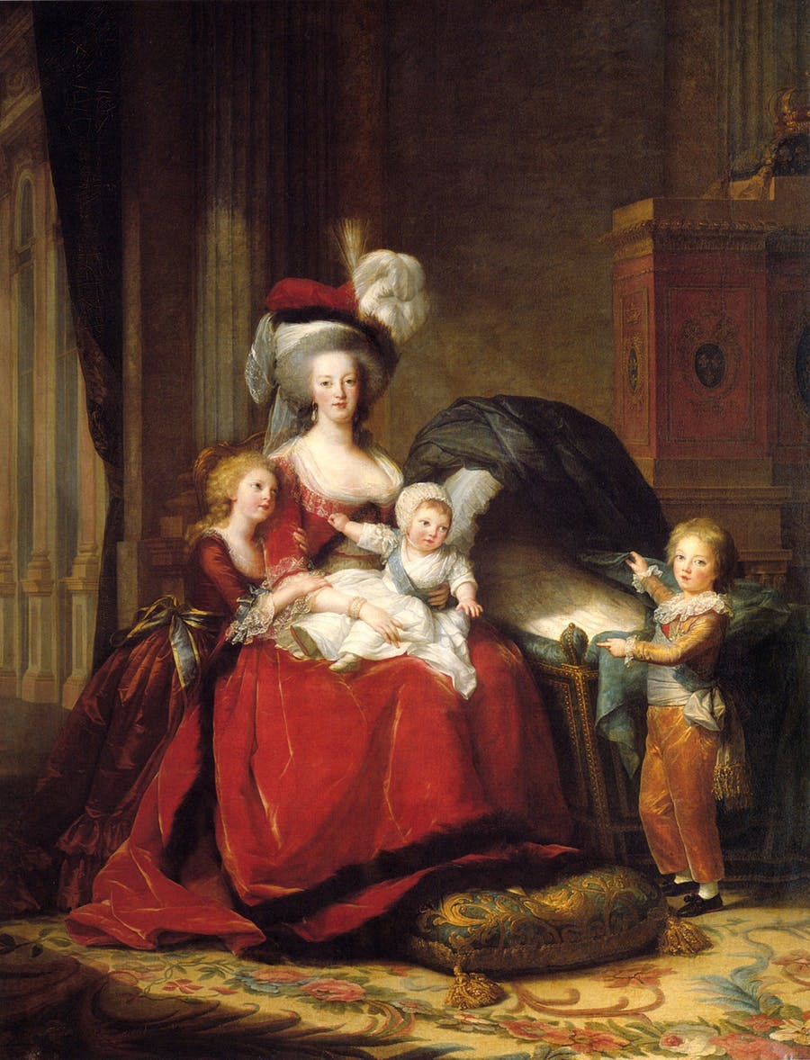 Elisabeth Vigée-Le Brun, 'Marie Antoinette and Her Children'. 1787, olja på duk. Foto public domain