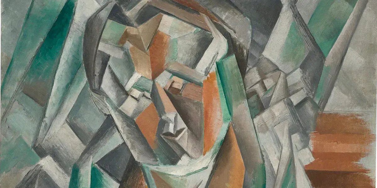 Pablo Picasso, Femme Assise (détail), 1909, huile sur toile, 81 cm x 65 cm. Photo © Sotheby's