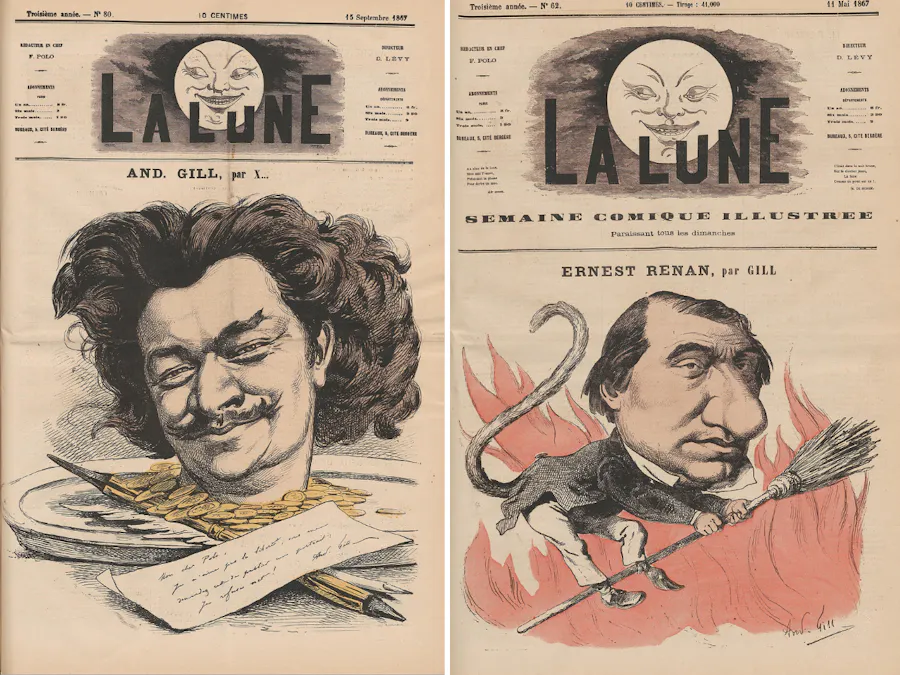 Dessin Aquarelle Caricature Bourgeoisie Marseille Époque 1900 - Original École Française