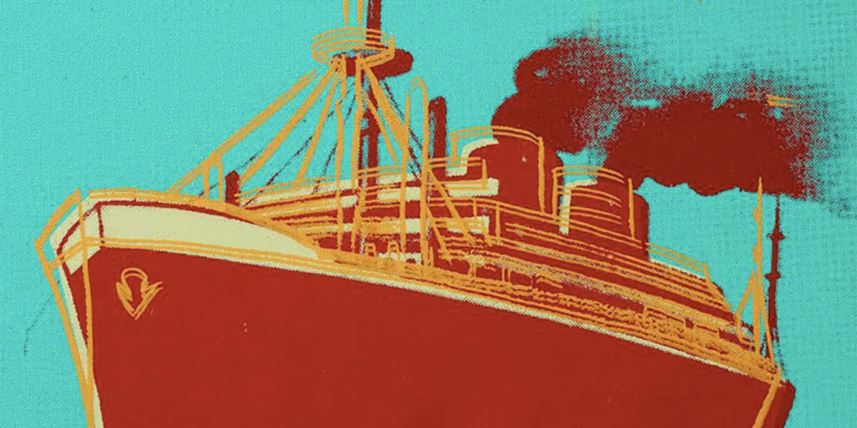 Andy Warhol (1928-1987), "Ship (Toy Painting)", 1983, Acryl und Serigrafie/Lwd., rückseitig signiert und datiert, 28 x 35,5 cm. Foto © Bukowskis (Detail)