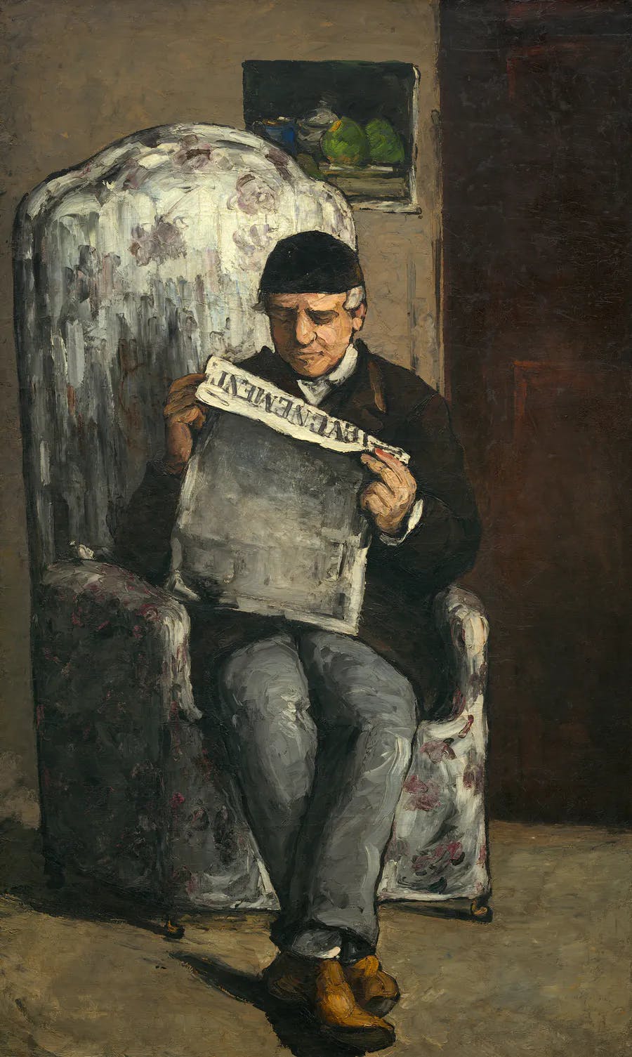 Paul Cezanne, The Artist's Father, Reading 'L'Événement', 1866, oil on canvas. Photo public domain