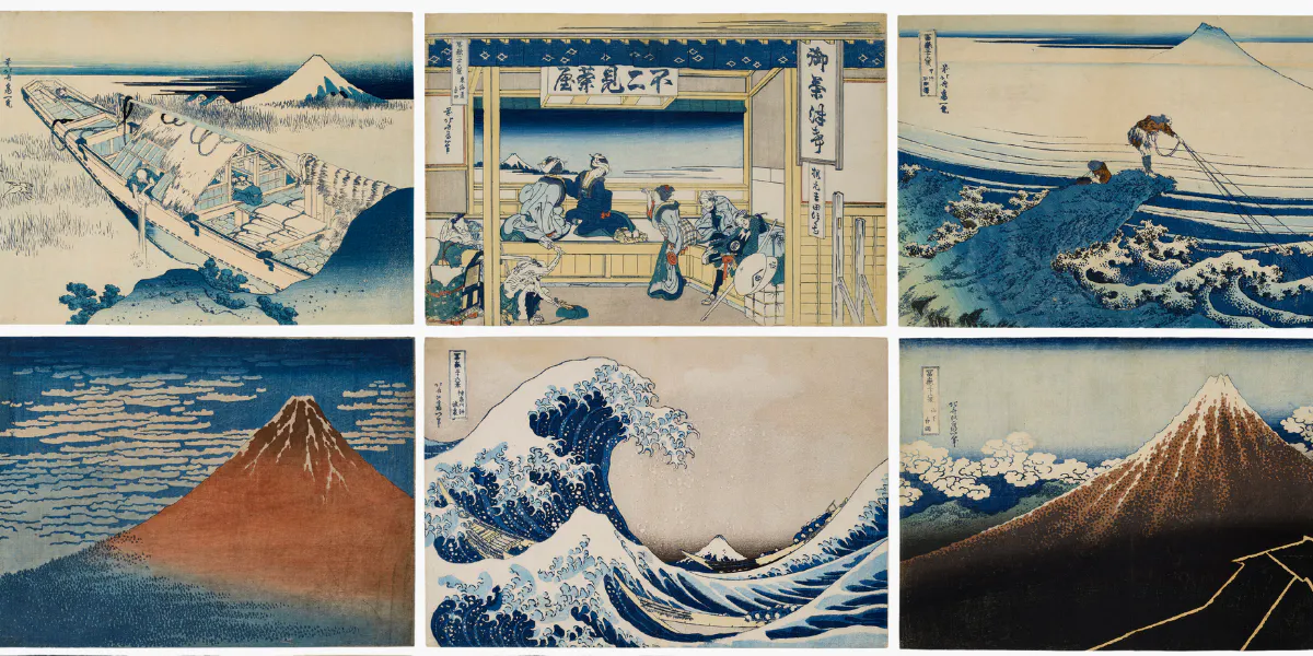Katsushika Hokusai, Fugaku sanjurokkei ("Trentasei vedute del Monte Fuji"), 1830-34 circa. Foto © Christie's (dettaglio)