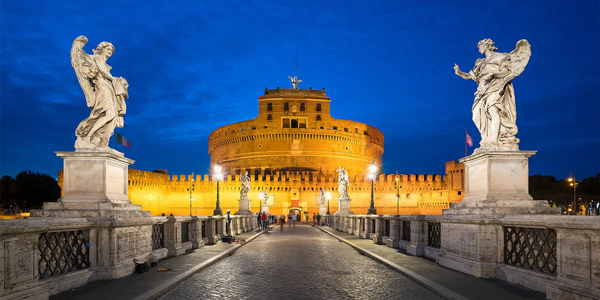 Castel Sant'Angelo dal Ponte. Thomas Wolf, www.foto-tw.de, Licenza CC BY-SA 3.0 DE, via Wikimedia Commons